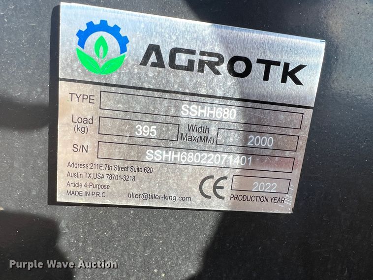 image for item ID9435 Agrotk 680  skid steer breaker