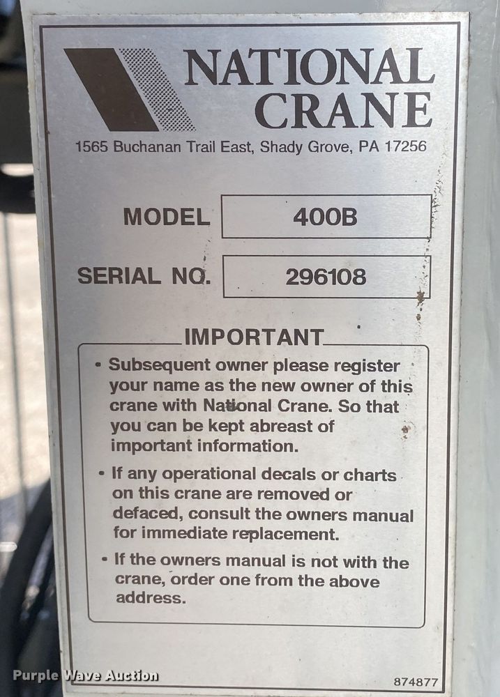 image for item JW9202 2010 Freightliner M2 Business Class  crane truck