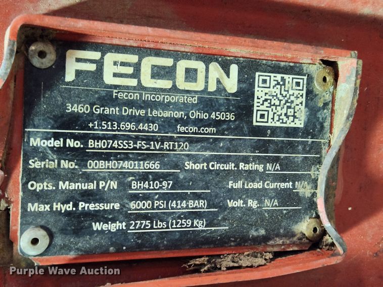 image for item KT9396 Fecon BH074SS3-FS-1V-RT120  skid steer mulcher