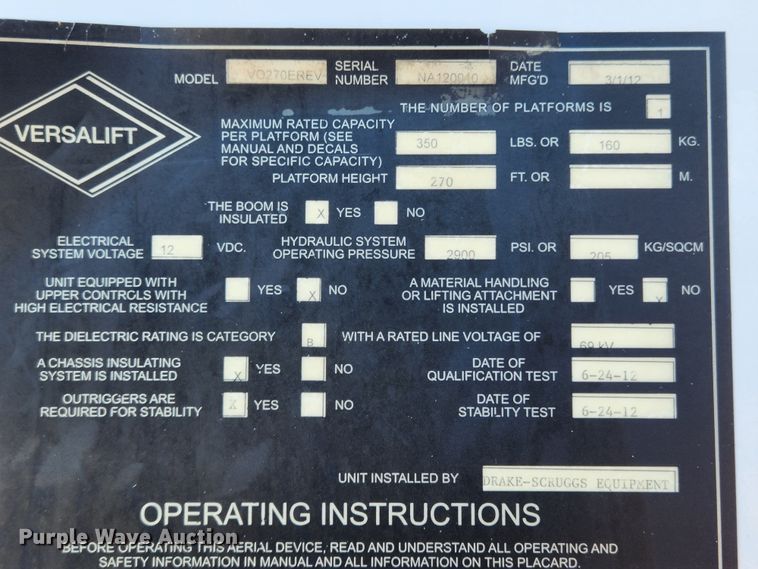 image for item KT9397 2012 Ford F750 Super Duty XLT  forestry bucket truck