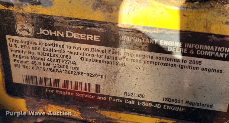 image for item KT9428 2005 Sullair 185DP0JD  air compressor