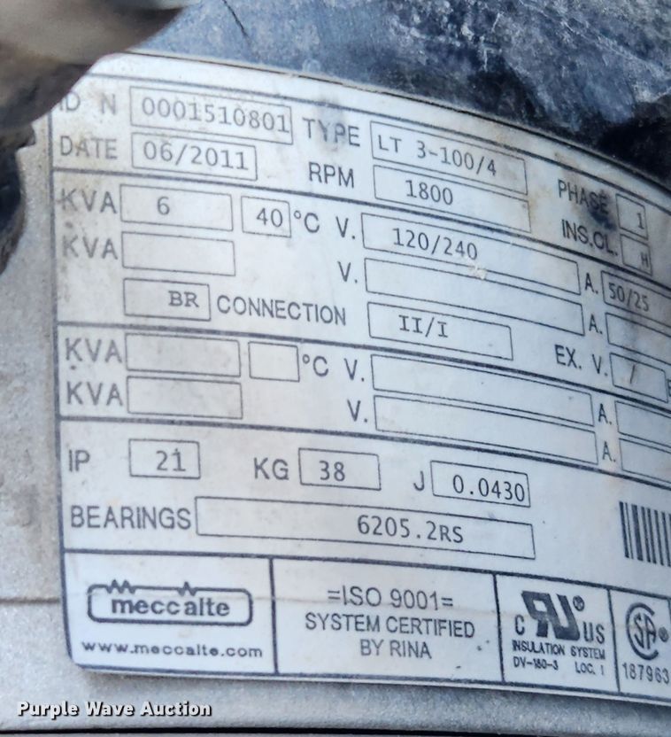 image for item KT9433 2011 Wacker Neuson LTN6L  light plant