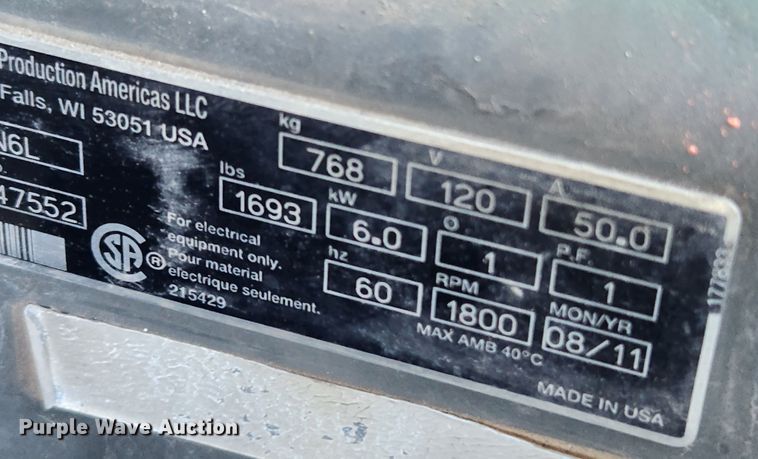 image for item KT9433 2011 Wacker Neuson LTN6L  light plant