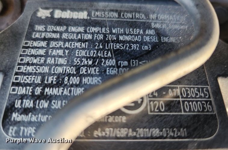 image for item KT9441 2014 Bobcat S650  skid steer loader