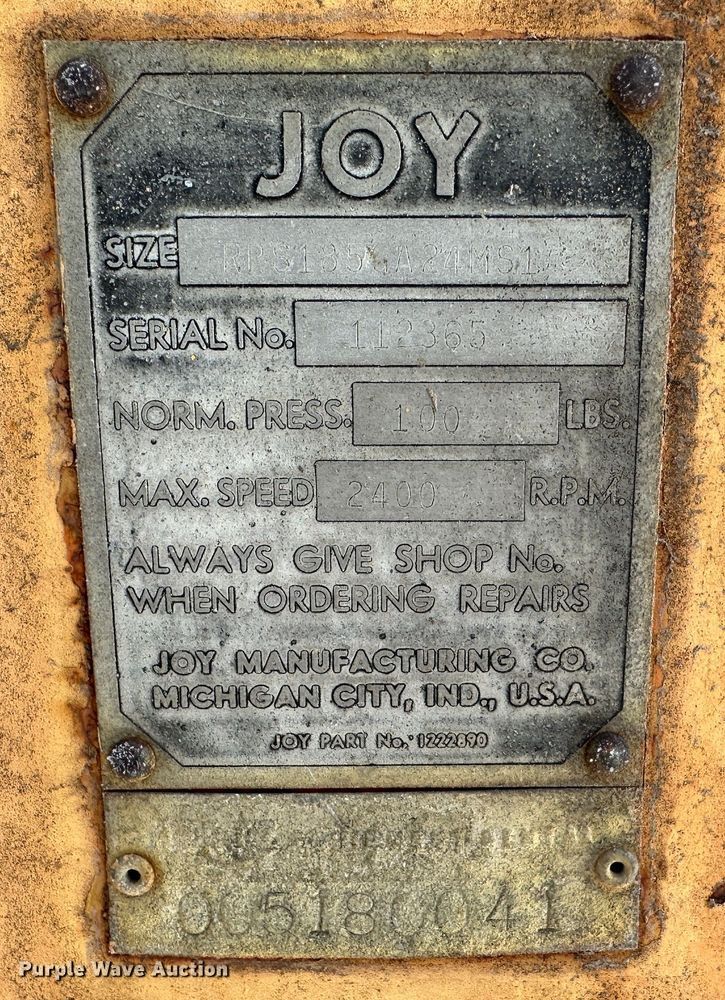 image for item LT9345 Joy RPS-185  air compressor