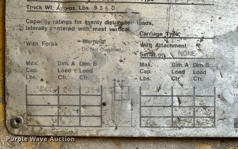image for item LT9368 Yale G83P-050-SAS-086  forklift