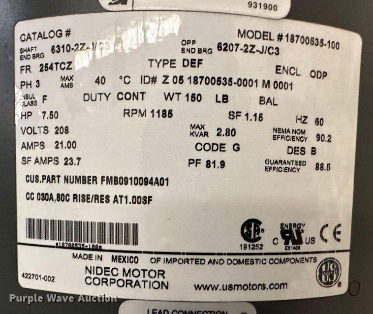 image for item LT9393 (10) electric motors