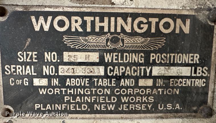 image for item LT9394 Worthington  welding positioner