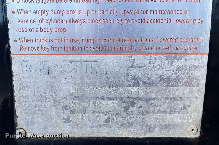 image for item MA9901 2014 Mack GU713  dump truck