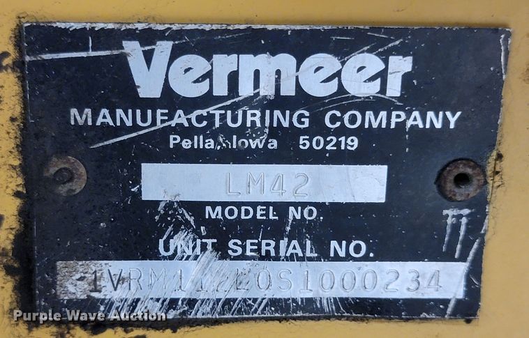image for item ME9679 1995 Vermeer LM-42  cable plow