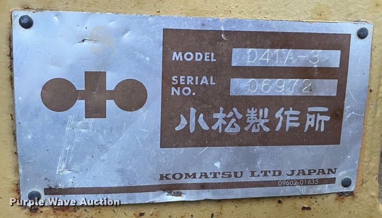 image for item MI9778 Komatsu D41A-3  dozer