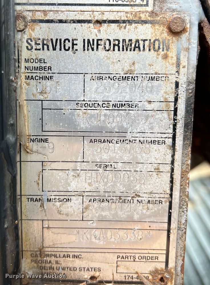 image for item MM9037 2007 Caterpillar D6T  dozer