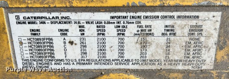 image for item MM9062 Caterpillar 3406B  engine