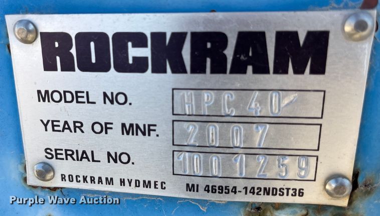 image for item MW9476 2007 Rockram HPC40  plate compactor