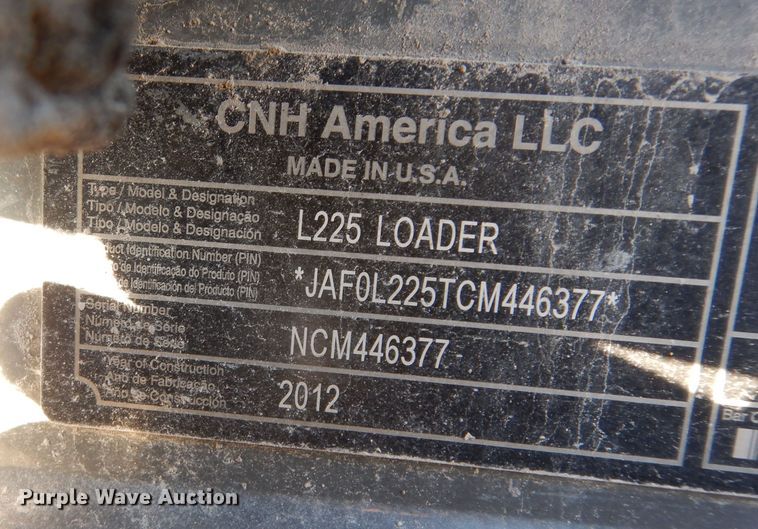 image for item DK7597 2012 New Holland L225  skid steer loader