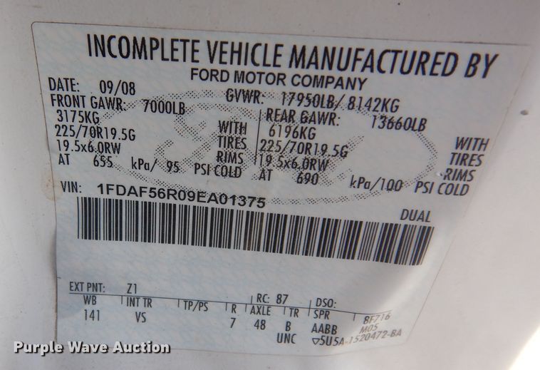 image for item DK7614 2009 Ford F550 Super Duty XL  bucket truck