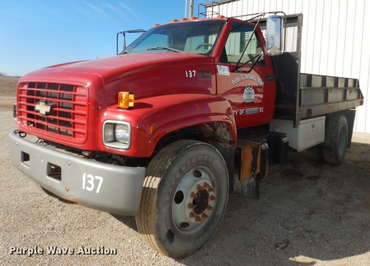 image for item DK7616 1999 Chevrolet  dump flatbed truck