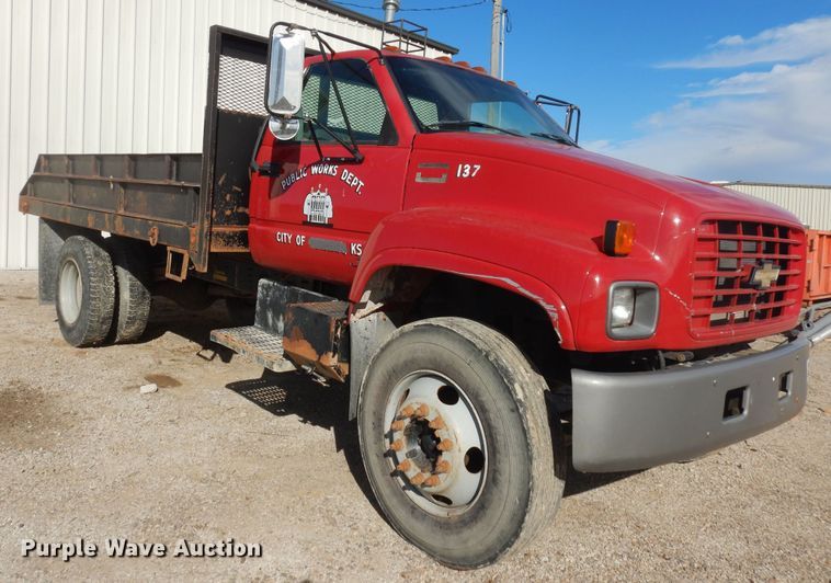 image for item DK7616 1999 Chevrolet  dump flatbed truck