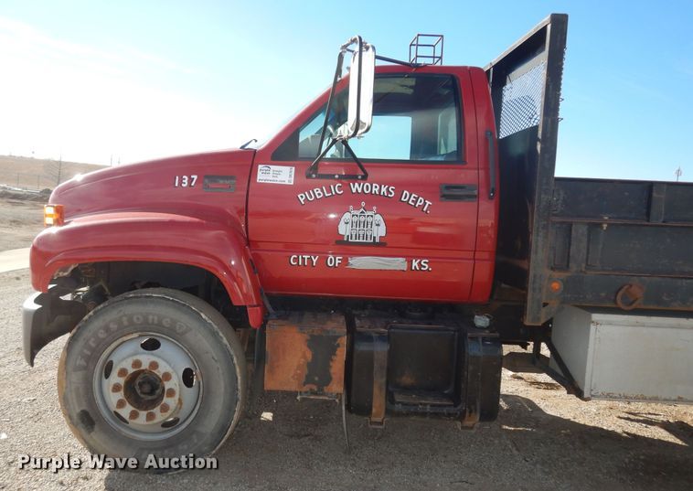 image for item DK7616 1999 Chevrolet  dump flatbed truck