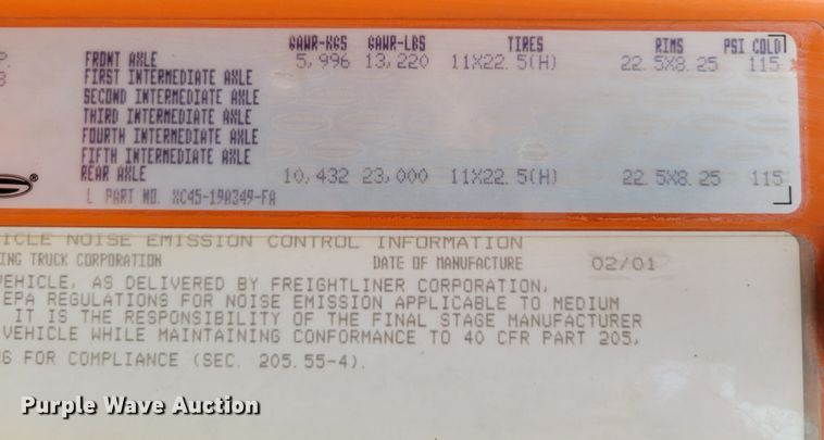 image for item DM8197 2001 Sterling L7500  dump truck