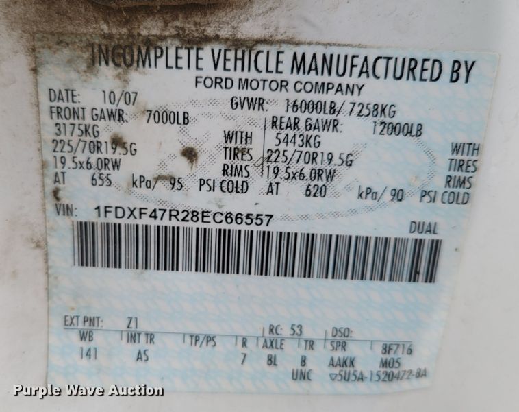 image for item DM8201 2008 Ford F450 Super Duty XL  dump truck