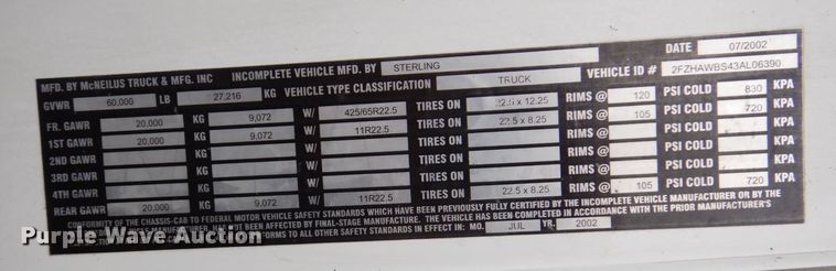image for item DM8205 2003 Sterling LT8500  ready mix truck