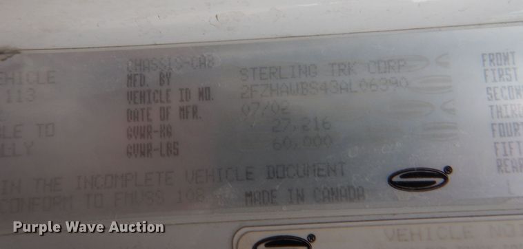 image for item DM8205 2003 Sterling LT8500  ready mix truck