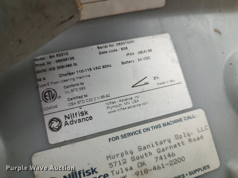 image for item DO3737 (2) Advance BA/5231D floor scrubbers