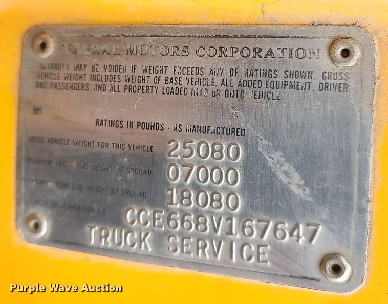 image for item DO3781 1978 Chevrolet C65  dump truck