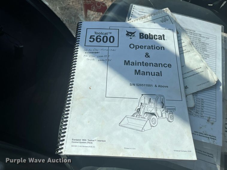 image for item DQ4031 Bobcat 5600  utility vehicle