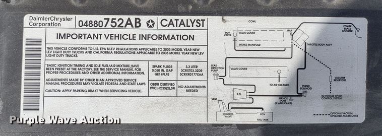 image for item DR8174 2003 Dodge Grand Caravan  van