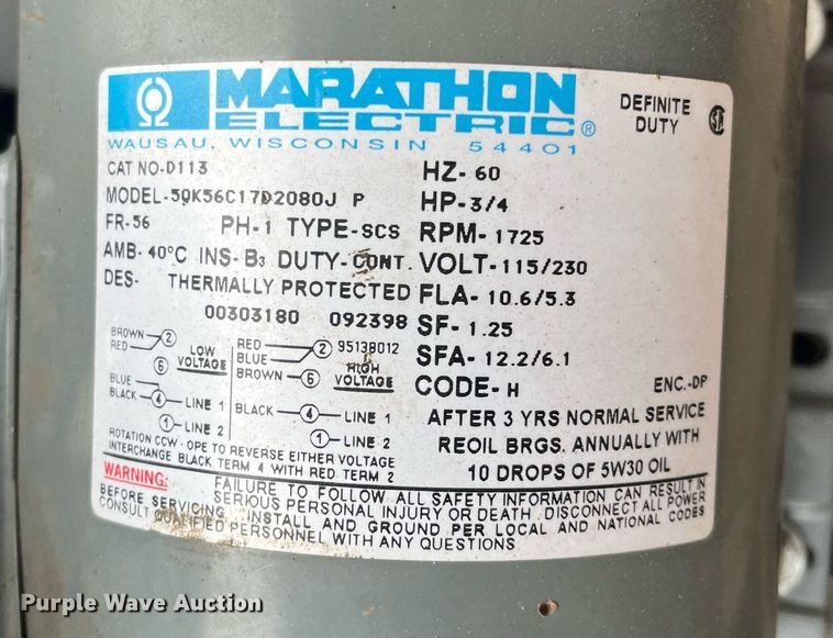 image for item HP9394 Quincy A-4  air compressor