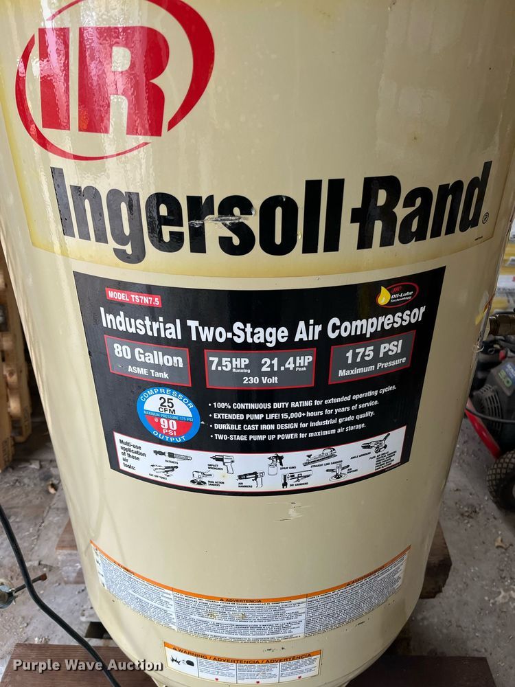 image for item HP9399 Ingersoll Rand TS7  air compressor