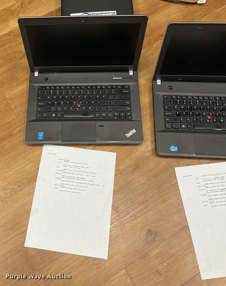 image for item HP9400 (5) Lenovo laptops