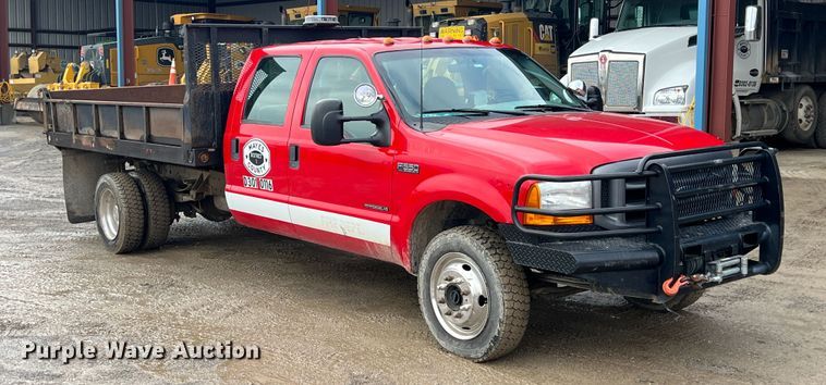 image for item ID9466 1999 Ford F550 Super Duty  Crew Cab dump flatbed truck