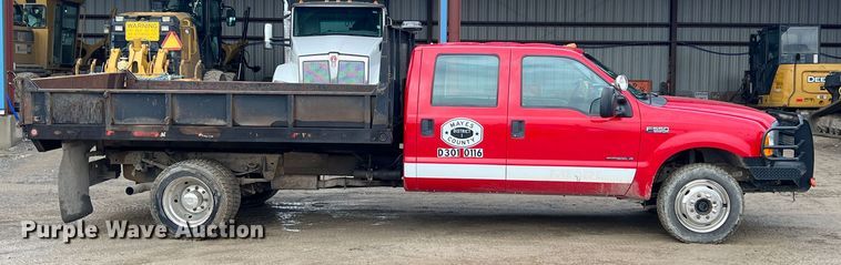 image for item ID9466 1999 Ford F550 Super Duty  Crew Cab dump flatbed truck