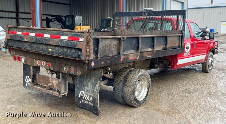 image for item ID9466 1999 Ford F550 Super Duty  Crew Cab dump flatbed truck