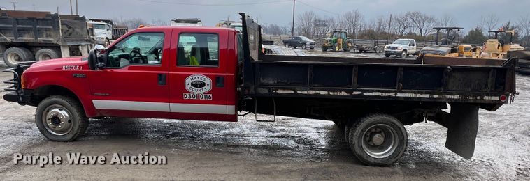 image for item ID9466 1999 Ford F550 Super Duty  Crew Cab dump flatbed truck