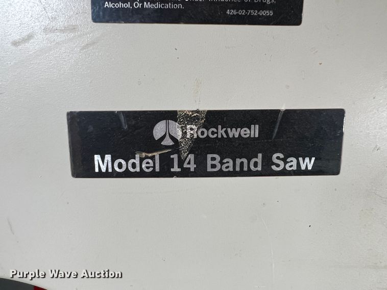 image for item ID9474 Rockwell 14  bandsaw