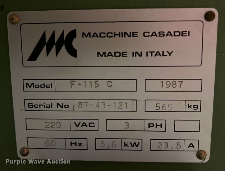 image for item ID9476 Macchine Casadei F-115C  shaper