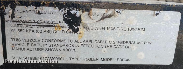 image for item IG9912 2010 Temp Air Inc. EBB-40  thermal remediation trailer