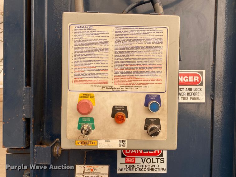 image for item IG9914 2001 Cram-A-Lot DHR-72-LU  vertical material baler