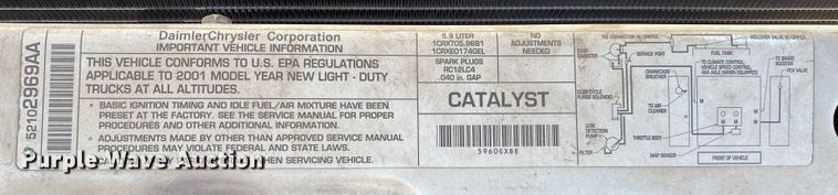 image for item IG9918 2001 Dodge Ram 2500  pickup truck