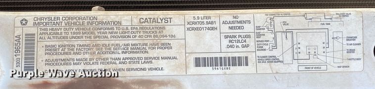 image for item IG9919 1999 Dodge Ram 2500  pickup truck