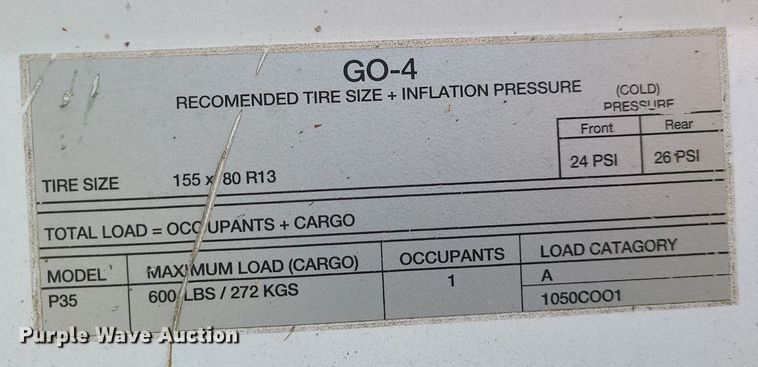 image for item JG9490 Go 4 P35  golf cart