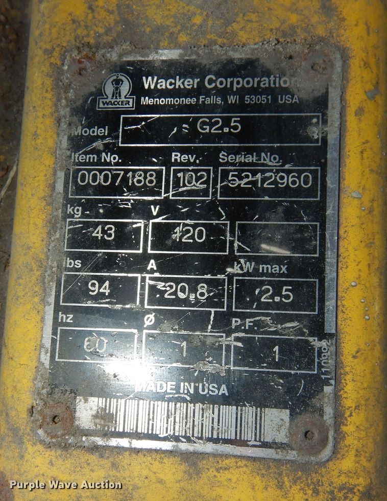 image for item JQ9776 (4) Wacker G2.5 generators