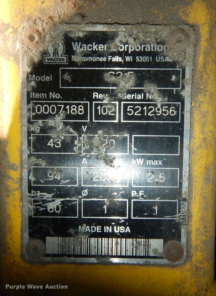 image for item JQ9776 (4) Wacker G2.5 generators