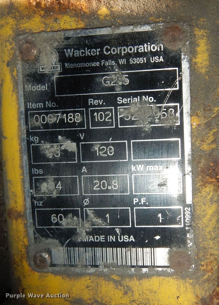 image for item JQ9776 (4) Wacker G2.5 generators