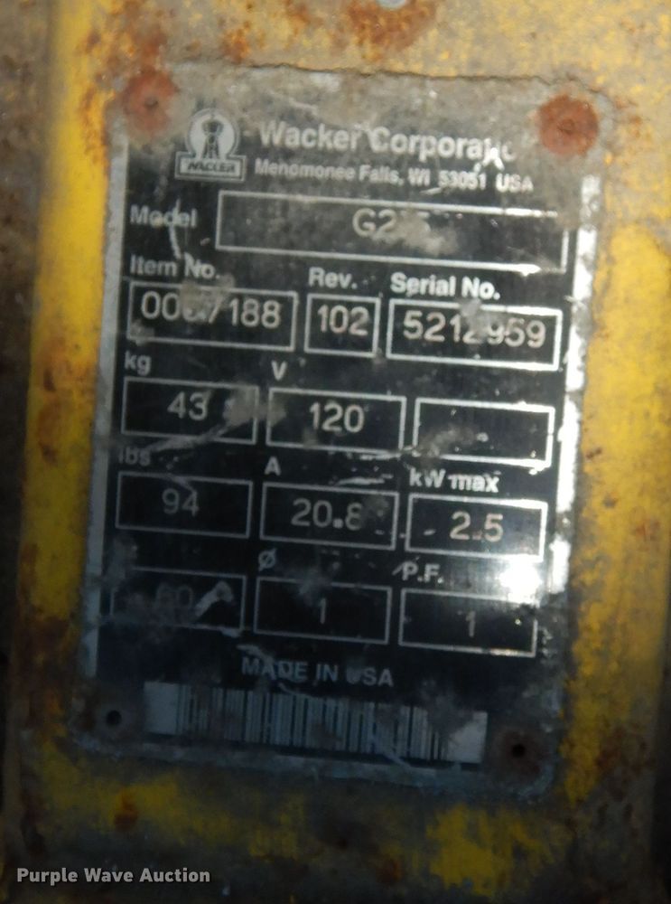 image for item JQ9776 (4) Wacker G2.5 generators
