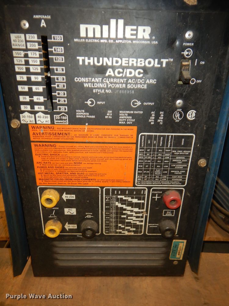 image for item KS9578 (3) Miller Thunderbolt welders